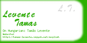 levente tamas business card